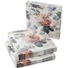 Ikea SMAKSINNE, tovaglioli di carta a 3 strati, motivo floreale, 33 x 33 cm, set da 90