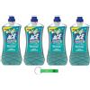 Beni Culinari 4 x ACE, Pavimenti, detergente igienico, talco e muschio bianco, senza candeggina, pulisce a fondo e fa brillare i pavimenti 1 litro + portachiavi Beni Culinari