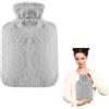 BASTOUR Borsa dell'Acqua Calda,Borsa Acqua Calda con Copertura in Pile,Boule Acqua Calda,Rimovibile e Lavabile,Borsa Dell'acqua Calda A Tenuta Stagna,Borse Calde per Bambini e Adulti,Hot Water Bag (Grigio)