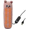 Générique Simpatico cuscino riscaldante per animali in peluche | cuscino riscaldante multiuso per gatti | Cuscino riscaldante USB per animali con timer, per casa, azienda, auto, voy