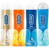 Durex Gel Lubrificanti: Play Fresh Plasure Effetto Fresco + Hot Pleasure Effetto Caldo + Real Feel Pleasure Effetto Vellutato + Feel Plasure Effetto Seta - 4 Flaconi da 50ml