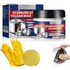 HOLVA Kit di rimozione graffi in acciaio inossidabile per elettrodomestici, pasta multiuso per rimuovere i graffi in acciaio inox, kit di riparazione per forno, lavello, frigorifero e pentole, pulisce il