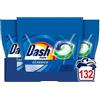 Dash Pods Detersivo Lavatrice In Capsule, 132 Lavaggi (44x3), Classico, Rimuove Le Macchie, Efficace Anche A Freddo E In Cicli Brevi