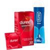 Durex Preservativi Supersottile 10 Profilattici Regular Fit vestibilità regolare + Durex Gel Lubrificante Pleasure Feel