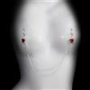 Generico Morsetti per Capezzoli con Fiocco e Cristalli, Catena Regolabile - Gioiello Clip-On Senza Piercing per Donna - Accessorio Sensuale e di Moda