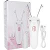 Fybida Depilatore Viso con Filo a Ricarica USB, Epilatore Elettrico Indolore con Filo di Cotone, per Sopracciglia e Viso (Rosa)