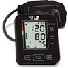 Get Fit Blutdruckmessgerat fur den Heimgebrauch - Medizinisches Oberarm-Blutdruckmessgerat - Pulsmesser - 2x99 Speicher - Große Manschette fur Erwachsene - LCD-Display - Schwarz - 32-42cm