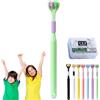 Gienslru Sensory Joy Spazzolino da denti a 3 lati, Spazzolino da denti a tre lati, setole morbide a forma di V, pulisce ogni dente per coprire completamente lo spazzolino (verde (bambino)