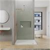 Parama Doccia walk-in arco 120cm con profilo rame spazzolato vetro trasparente 8mm easy clean h200| Nusa