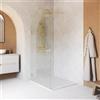 Parama Doccia walk-in arco 80cm con cerniere oro spazzolato vetro trasparente 8mm easy clean h200| Nusa
