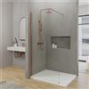 Parama Doccia walk-in arco 140cm con profilo rame spazzolato vetro 8mm trasparente easy clean h200 | Senja