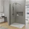 Parama Doccia walk-in arco 80cm con profilo gun metal spazzolato vetro 8mm trasparente easy clean h200 | Senja