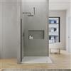 Parama Doccia walk-in arco 120cm con profilo gun metal spazzolato vetro trasparente 8mm easy clean h200| Nusa