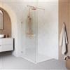 Parama Doccia walk-in arco 120cm con cerniere rame spazzolato vetro trasparente 8mm easy clean h200| Nusa