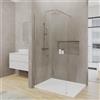 Parama Doccia walk-in arco 80cm con profilo nickel spazzolato vetro 8mm trasparente easy clean h200 | Senja