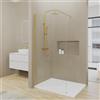 Parama Doccia walk-in arco 100cm con profilo oro spazzolato vetro 8mm trasparente easy clean h200 | Senja