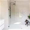 Parama Doccia walk-in arco 100cm con cerniere nero opaco vetro 8mm trasparente easy clean h200 | Senja