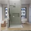 Parama Doccia walk-in arco 80cm con profilo nero opaco vetro trasparente 8mm easy clean h200| Nusa
