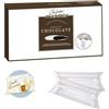 Doni Bomboniere Kit Confezione 1Kg Confetti Gusto Cioccolato Ricoperti colore Bianco + 50 pz Tubo PVC Portaconfetti Trasparenti + 50 pz Bigliettini Cresima Ragazzo Ragazza Fai da Te Made in Italy
