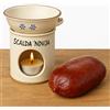 VAL D'ESARO Set di Scalda-nduja in ceramica + nduja Di Spilinga calabrese artigianale Val D'esaro (Scalda Nduja + Nduja Insaccato tipico 400 g)