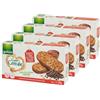 CAIYA 4X Gullon Cuor di Cereale Biscotti con Avena e Gocce di Cioccolato Ripieni di Crema al Cioccolato 220g [4 Confezioni]