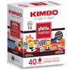Kimbo, Espresso Napoli, 120 Capsule Caffè Compatibili con Original, Miscela Forte e Corposa, Intensità 10/13, Tostatura Medio-Scura, 3 Pack da 40 Capsule