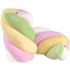 Generico Marshmallow Treccia Multicolore Senza Glutine, 1 kg, per Compleanni, Battesimi, Nascite ed Eventi (4 Colori)