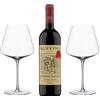 Zeus Party Cofanetto -Ruffino- Chianti Classico Riserva DOCG Riserva Ducale 2018 + Calici Firmati (2 Calici 1 Bottiglia)