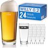 Van Well Willibecher Set da 24 Bicchieri da Birra Premium da 0,2 Litri, Robusti e Lavabili in Lavastoviglie, Calibrati, Qualità Gastronomica