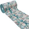 emmevi Tappeto Cucina Assorbente Bordato Antiscivolo Frutta e Verdura Passatoia Lavabile 52x190 Cm Blu