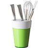 OMADA Ceppo Coltelli Multifunzione alto 22cm, per Coltelli e Forbici | Porta Coltelli Funzionale 16,5x H 22 cm Ideale per Piano Cucina, Smontabile e Lavabile in Lavastoviglie