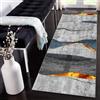 Siunwdiy Tappeto Passatoia Cucina Antiscivolo Moderno Grigio Blu Oro 50x300cmTappeti Runner Ingresso Tappeti per Corridoio Tappeto Runner Cucina Lavabile Tappeto Runner Lungo per Cucina Soggiorno