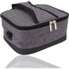 Jwthee Forno Portatile, Lunch Box Elettrico Scaldavivande Lunch Box Riscaldato Mini Forno 5V con Cavo USB, Fodera in Foglio di Alluminio, Microonde Portatile Personale per Ufficio (Grigio chiaro)