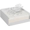 Arti & Mestieri Porta Tovaglioli Margherite dal design 100% Made in Italy ispirato alla natura, in Ferro, 17 x 17P x 12H cm (Bianco marmo)