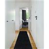 rugsx Passatoia corridoio SOFFI shaggy 5cm; per la cucina, la sala, il corridoio, tappeto a pelo lungo, nero 80x300 cm