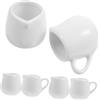 Gatuida 6 Pezzi Brocca Piccola per Latte in Ceramica Bianca Manico