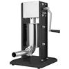 Zelsius | Macchina per riempire salsicce professionale in acciaio inox + quattro diversi tubi di riempimento | insaccatrice, pressa per salsicce, macchina con cambio a due velocità (3 Litro, nero)