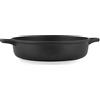Home Granchef Tegame, Rivestimento Antiaderente con 2 Manici, Rotonda, Alluminio Pressofuso, Nero, 40 cm