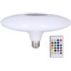 Fdit Lampada Musicale Che Cambia Colore RGB con Altoparlante Wireless per Camere da Letto e Camerette, Lampadina LED da Soffitto Musicale Intelligente, E27, 24W