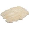 Cakla 100% pelle di pecora organica naturale - Tappeto, due pelli di pecora Barf - Coperta morbida e soffice, un'aggiunta originale a qualsiasi stanza (Bianco, 100-110cm x 100-110cm)