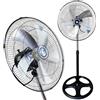 Generico Ventilatore a Piantana 5 Pale in Metallo Basso Consumo 65W Regolabile