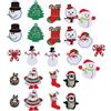Keebgyy 24 Toppe Natalizie, Toppe Natalizie, Adesivi in stoffa da Ricamo, Termoadesivi, da Cucire, Applicazioni Decorative, Babbo Natale, Pupazzo di Neve, Toppe da Stirare Fai da Te per Vestiti Fai da Te, F