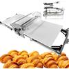 generic Sfogliatrice Pasticceria Elettrico,Sfogliatrice Pieghevole da Banco In Acciaio Inox,Professionale Macchina per la Pasta Sfoglia,Spessore Regolabile 0.07-1.18 (2-30mm) per Croissant,Pizza e Pasta