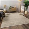 Paco Home Tappeto Salotto Moderno Soggiorno Pelo Corto Motivo Boho Motivo Scandinavo, Dimensione:240x340 cm, Colore:Crema