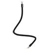 creative cables - Kit Creative Flex tubo flessibile di estensione rivestito in tessuto RM04 Nero con terminali metallici - 60 cm, Nero