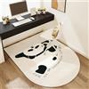 Hixingo Tappeto Sedia Ufficio Parquet, Tappetino Scrivania per Sedia da Ufficio Antiscivolo, Tappeto Gaming Pavimento Antigraffio per Pavimenti Duri (Panda nero,100 * 160cm)