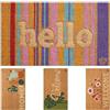 Olivo Tappeti OLIVO.shop Zerbino in Cocco Naturale da Esterno 40×70 cm, Tappeto Ingresso Casa Antiscivolo con Fondo in PVC, Zerbino Decorativo Moderno per Porta Ingresso - SAHARA (HELLO RAINBOW)