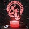 Lampephoto.fr - Lampada 3D Pugilato Academy, Decorazione Thai Francese Inglese, Idea Regalo Uomo oggetto Boxe Boxing Academy Luce Notturna Decorazione Camera, Idea Regalo Originale per Natale TOP