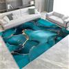 Generic Turchese Tappeto Salotto Pelo Corto 160 x 230 cm Trama marmo oro Moderni Tappeti Flanella, Tappeto Camera da Letto lavabile, Decoration salon y casa, Tappeti Grandi Antiscivolo Morbido