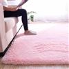 DUOLEH Tappeto grande per soggiorno, antiscivolo, lavabile, soffice, tappeto shaggy crema, tappeto moderno da interni, per cameretta dei bambini, dormitorio, camera da letto (120 x 180 cm, rosa)